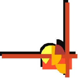 Red and Yellow Cross Clipart with White Center - Decorative Borders and Corners