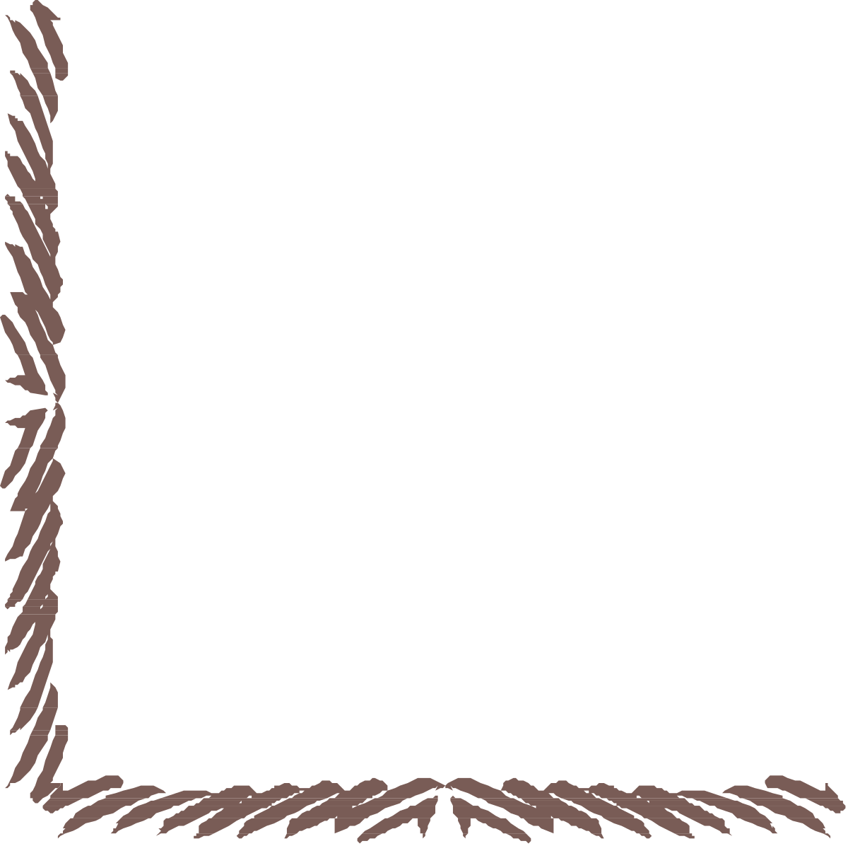 Leafy Border Frame Clipart - Elegant Square Design