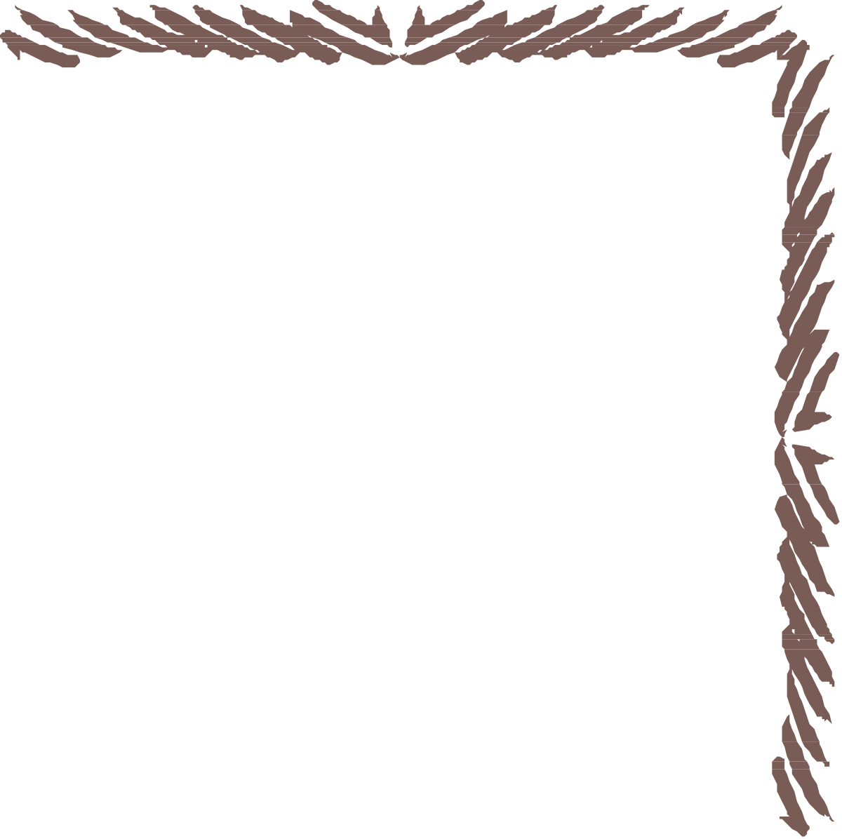 Floral Patterned Square Frame Clipart - Decorative Borders & Corners
