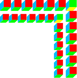 Colorful Pixel Pattern Clipart - Borders and Corners Design