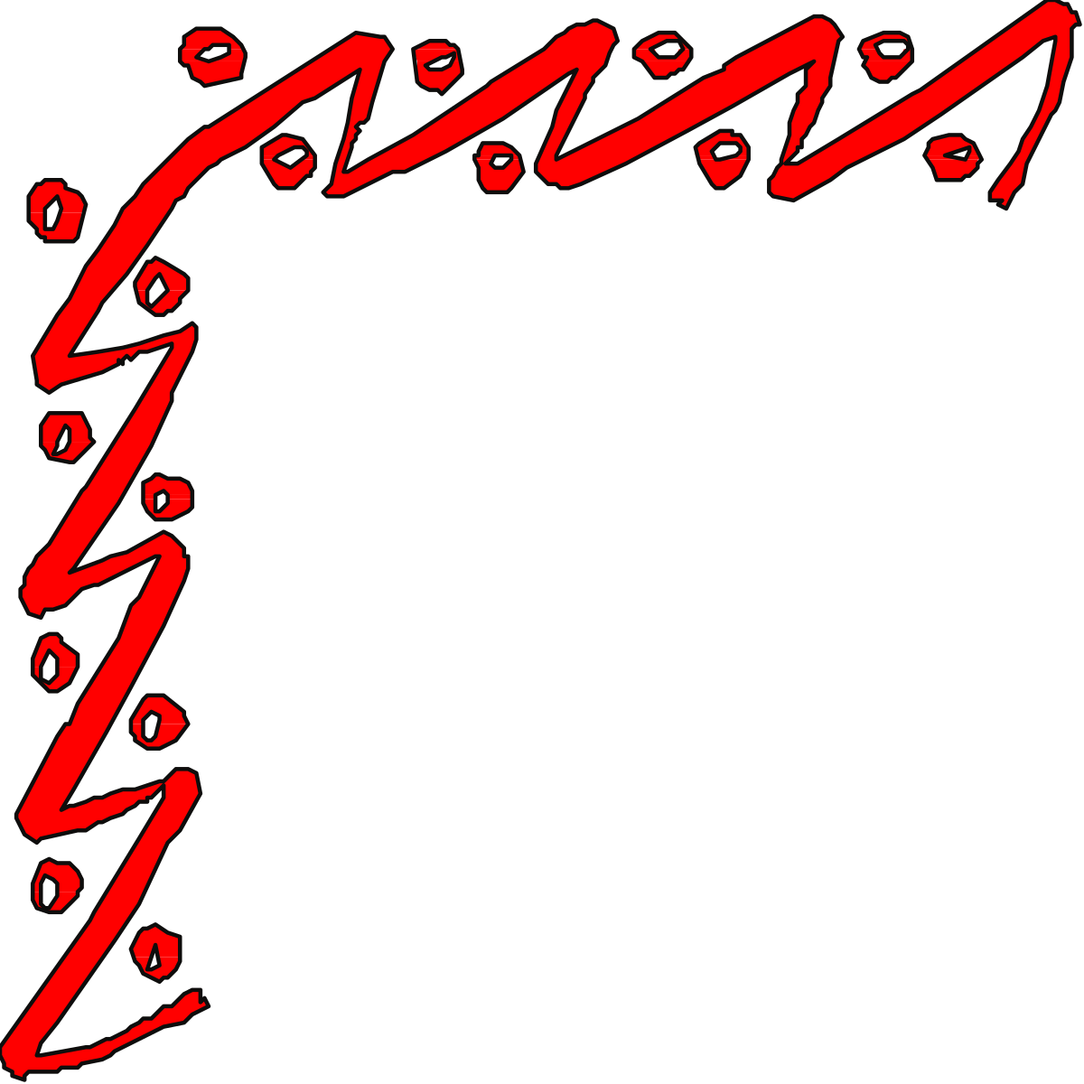 Red Frame with Black Background - Clipart Borders and Corners