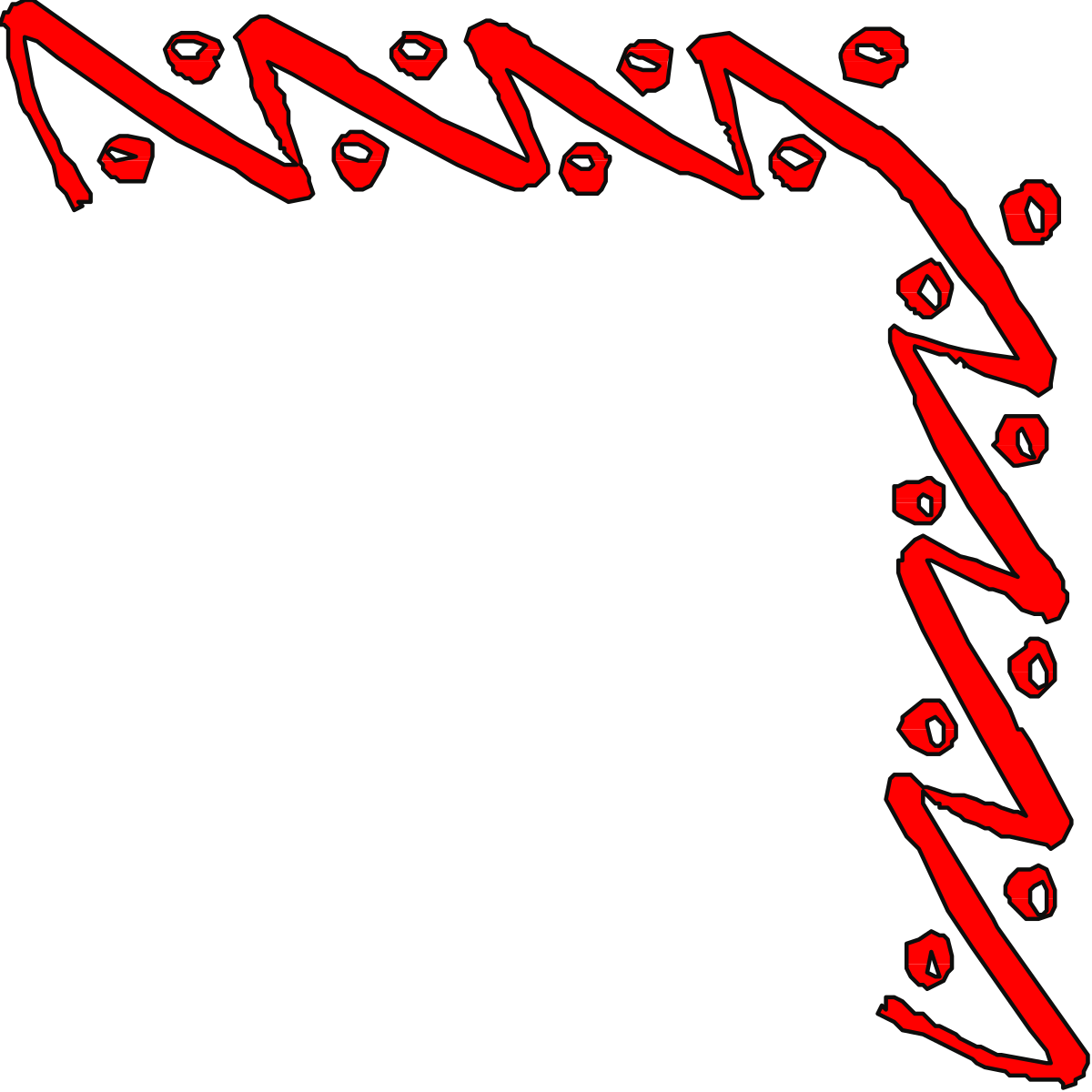 Love Red Frame Clipart with Borders and Corners for Creative Designs