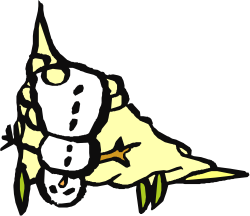 Black and White Dog with Yellow Collar Clipart - Adorable Pet Design