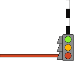 Traffic Light Clipart with Red Light - Borders & Corners Design