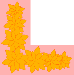 Yellow Flower Border Clipart - Elegant Floral Frames & Corners