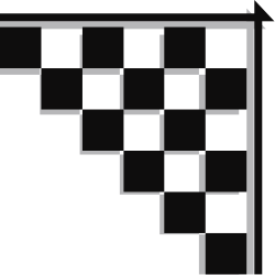 Black and White Checkerboard Corners - Stylish Clipart Design