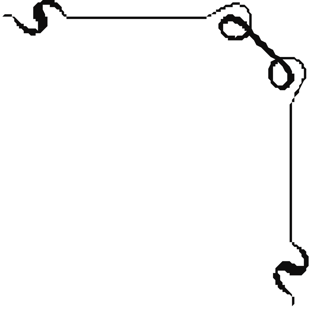 Black and White Square Frame Clipart - Elegant Borders and Corners
