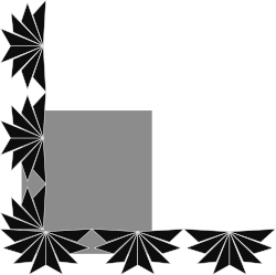 Geometric Corner Borders - Black and White Clipart Design
