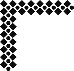 Unique Black and White Square Pattern Clipart for Creative Borders and Corners