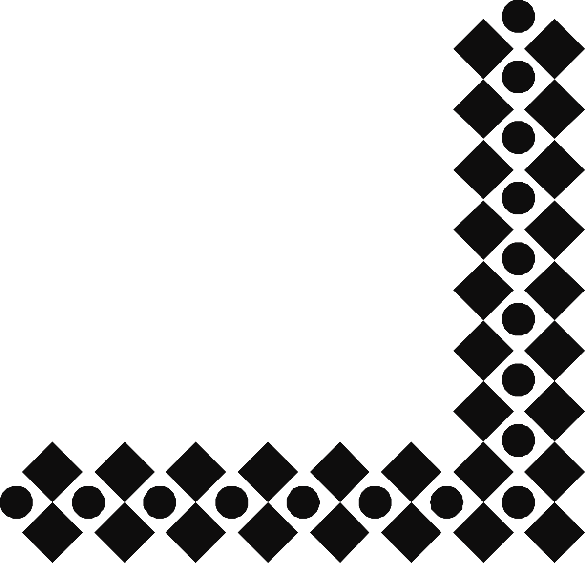 Black and White Square Pattern Clipart - Stylish Borders and Corners