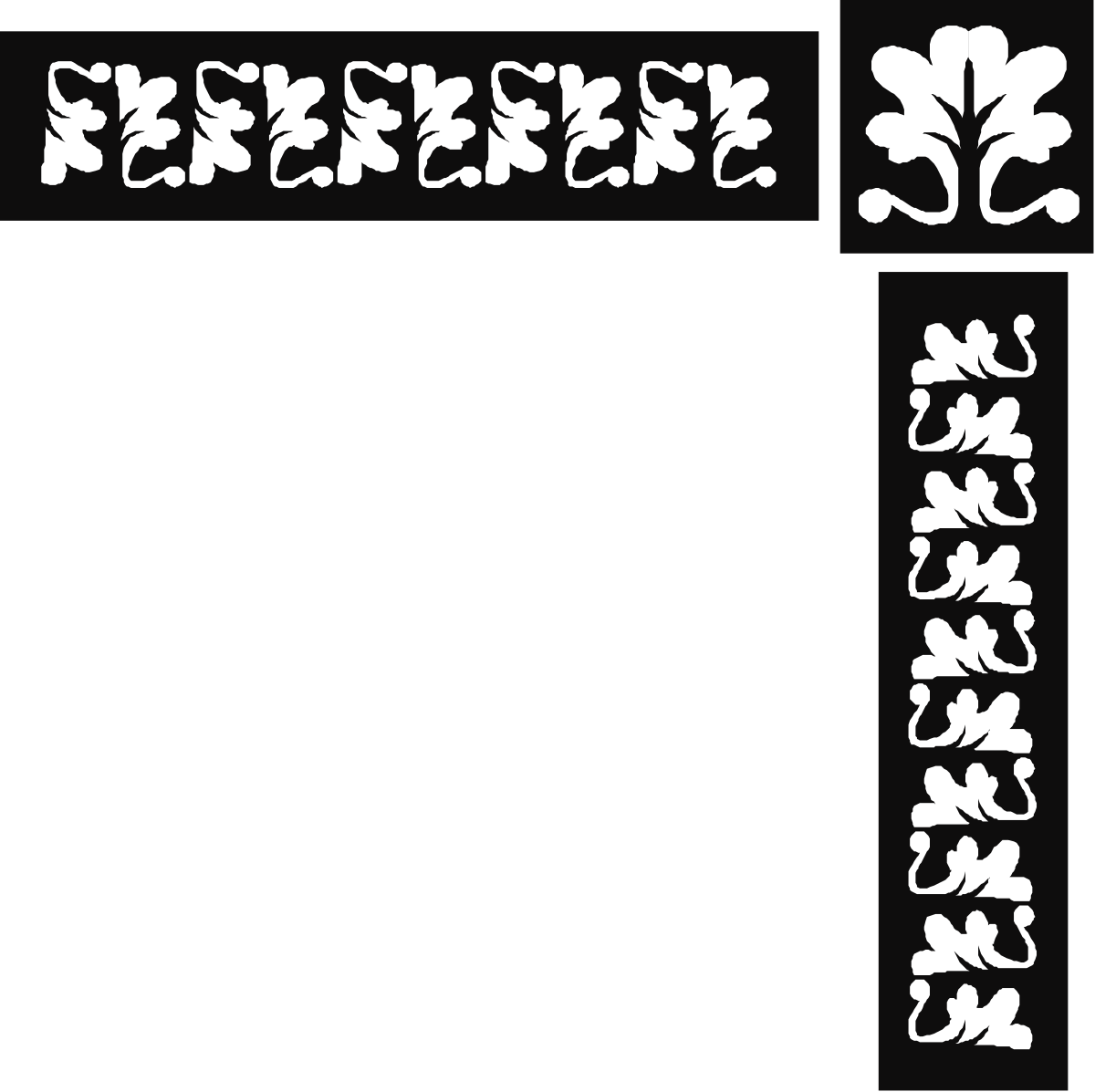 Floral Pattern Frame Clipart - Elegant Borders and Corners Design
