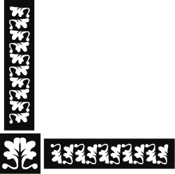 Four Leaf Clovers Square Frame Clipart - Elegant Borders and Corners