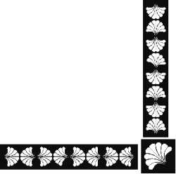 Elegant Floral Pattern Black and White Frame Clipart