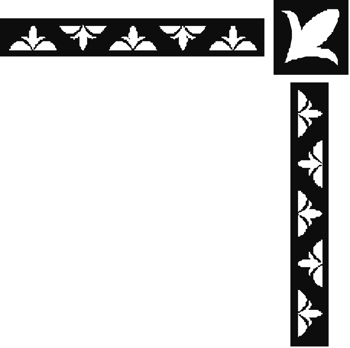 Border and Corner Clipart Frame with Leaf Designs