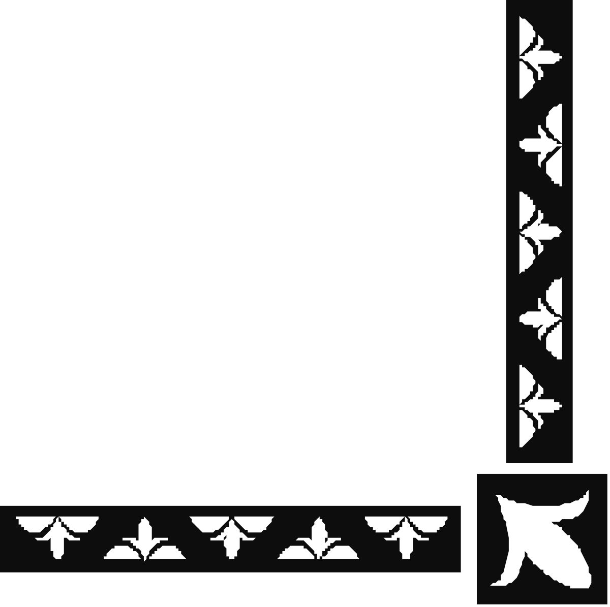 Square Frame with Leaves - Elegant Borders and Corners Clipart