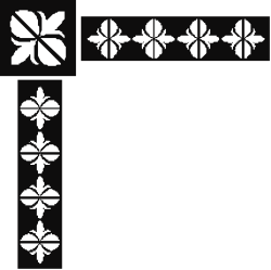 Borders and Corners Clipart: Unique Cross Design with Four Central Crosses