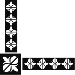 Black and White Square Shape Borders and Corners Clipart