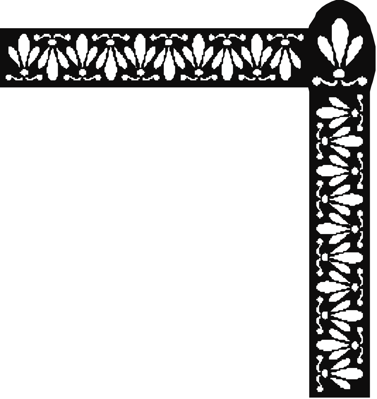 White Floral and Leaf Frame Clipart - Elegant Borders and Corners Design