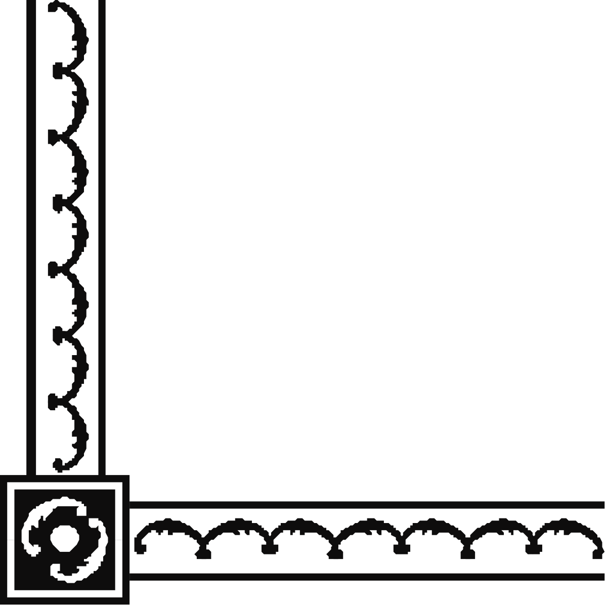 Black and White Square Border Clipart - Elegant Frame Design