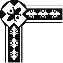 Cross Borders and Corners Clipart with Central Cross Symbol