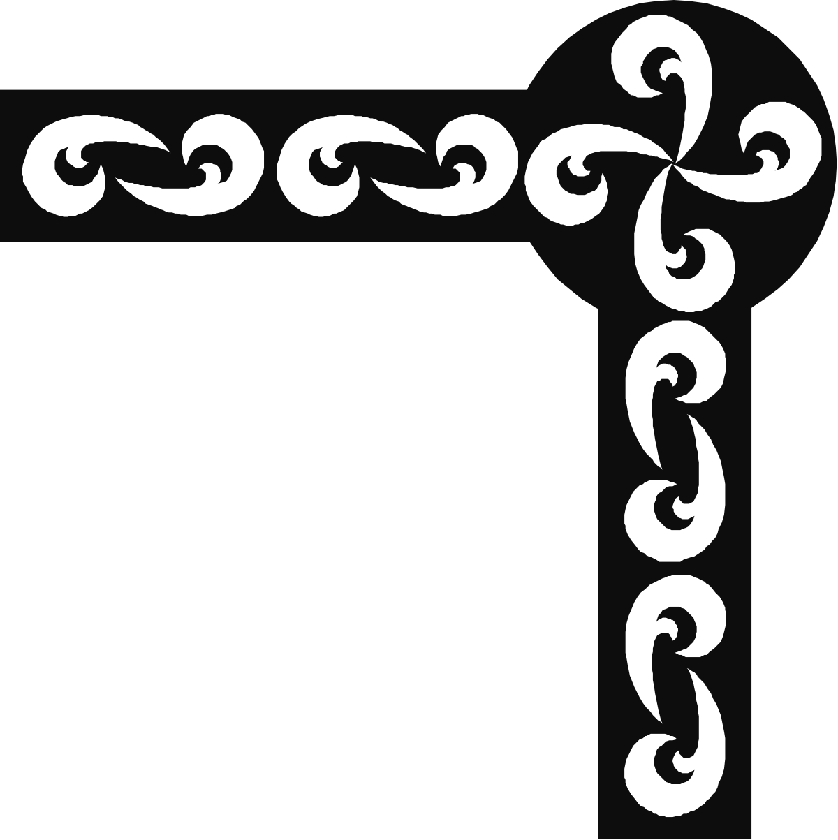 Cross with Pattern Clipart - Decorative Borders and Corners