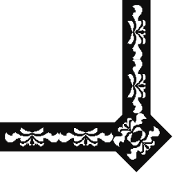 Floral Patterned Black and White Frame Clipart - Elegant Borders and Corners