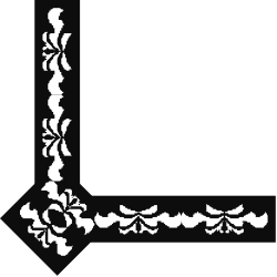 Floral Pattern Square Frame - Elegant Borders and Corners Clipart