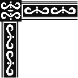 Cross Border Clipart: Elegant Corners with Central Cross Design