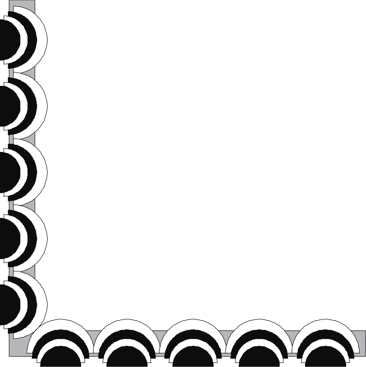 Black and White Square Border Clipart - Elegant Corner Designs