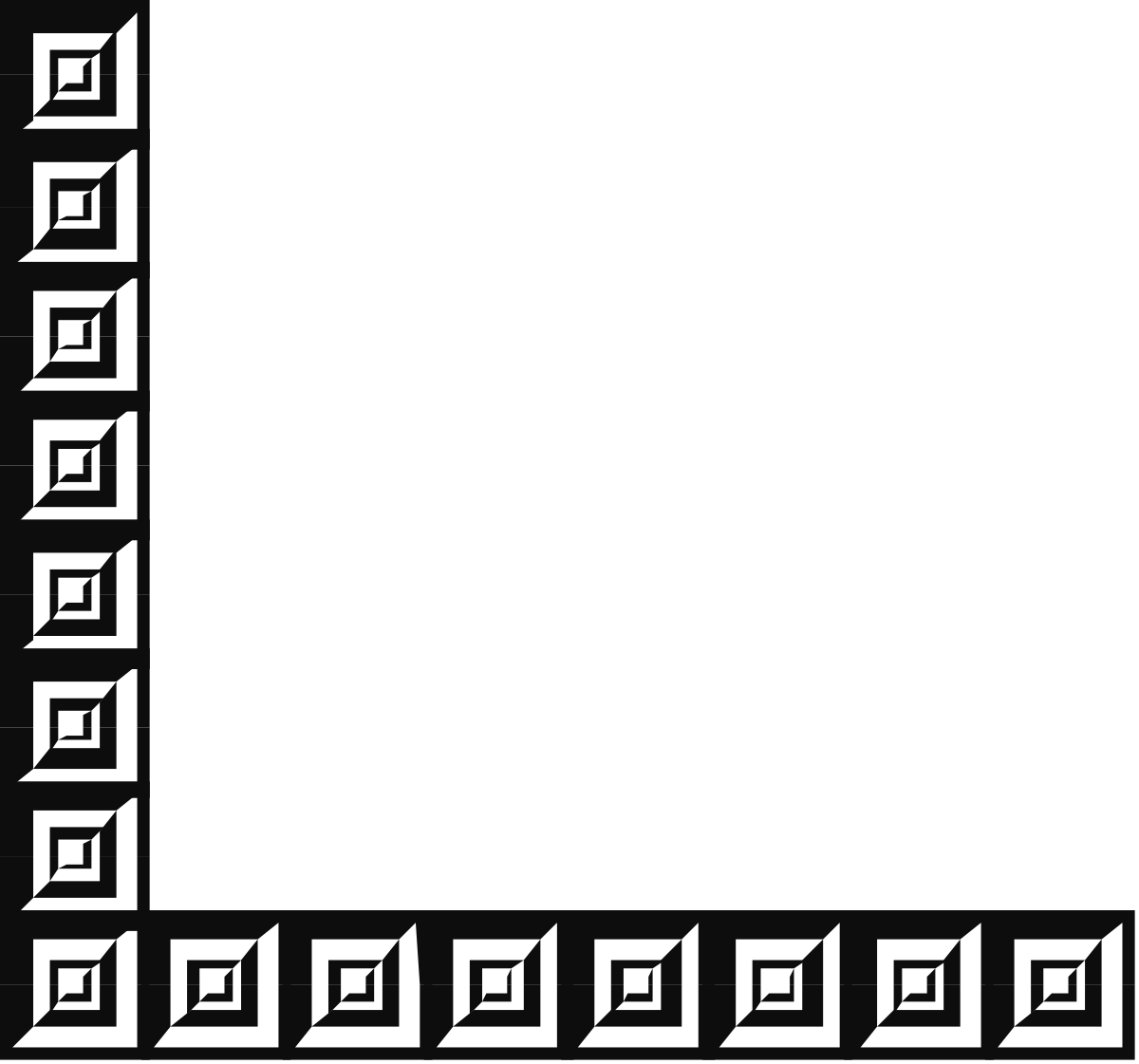 Elegant Black Border Square Frame Clipart for Creative Designs