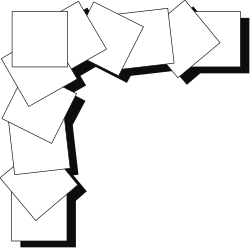 Elegant White Square Paper Cut Borders and Corners Clipart