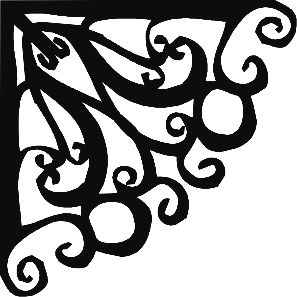Decorative Letter G Clipart with Elegant Borders & Corners