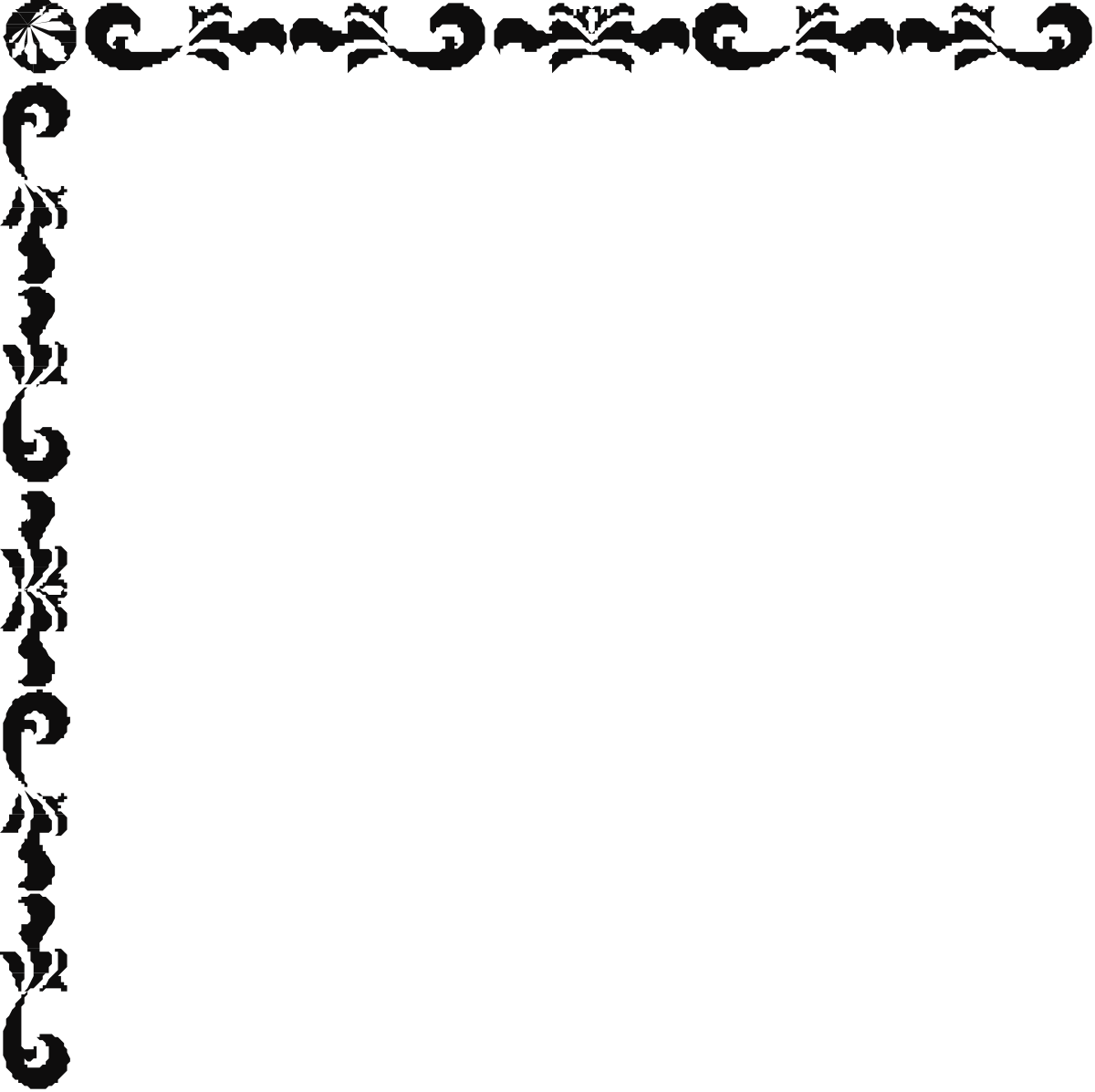 Black and White Floral Pattern Frame Clipart - Elegant Borders and Corners