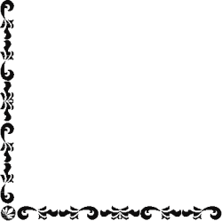 Floral Pattern Black and White Frame Clipart - Elegant Borders and Corners
