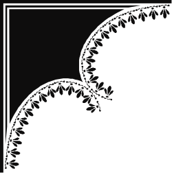 Elegant Floral Frame - Black and White Clipart Design