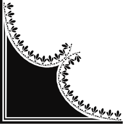 Elegant Floral Black and White Frame Clipart for Creative Projects