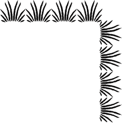 Black and White Bamboo Leaves Frame Clipart - Elegant Borders and Corners