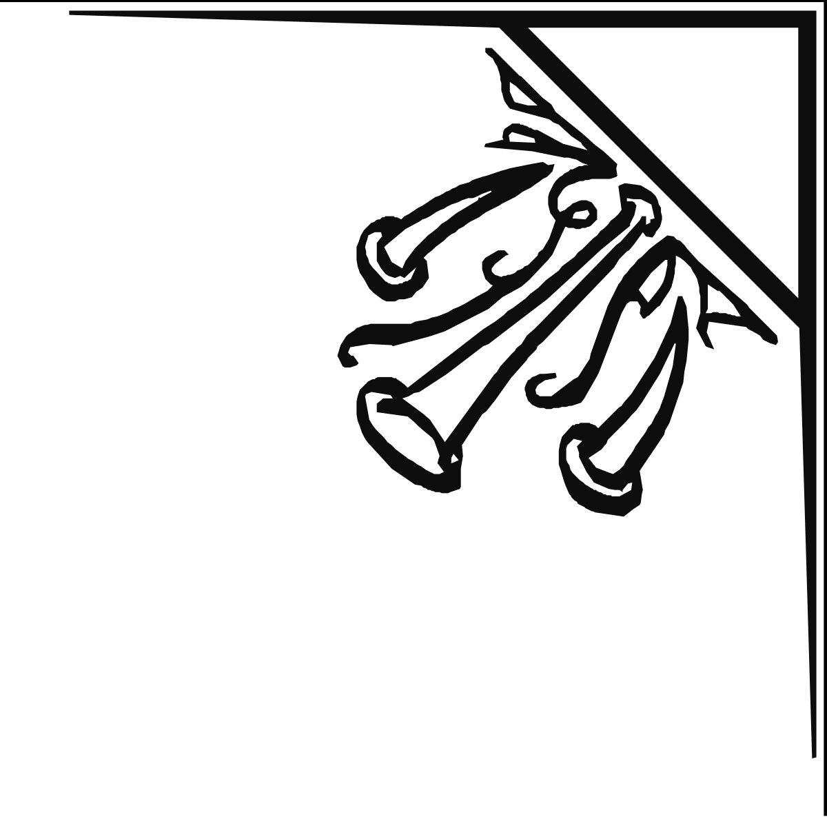 Elegant Black and White Logo Borders and Corners Clipart