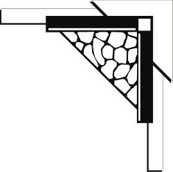 Stone Wall Borders and Corners - Black and White Clipart