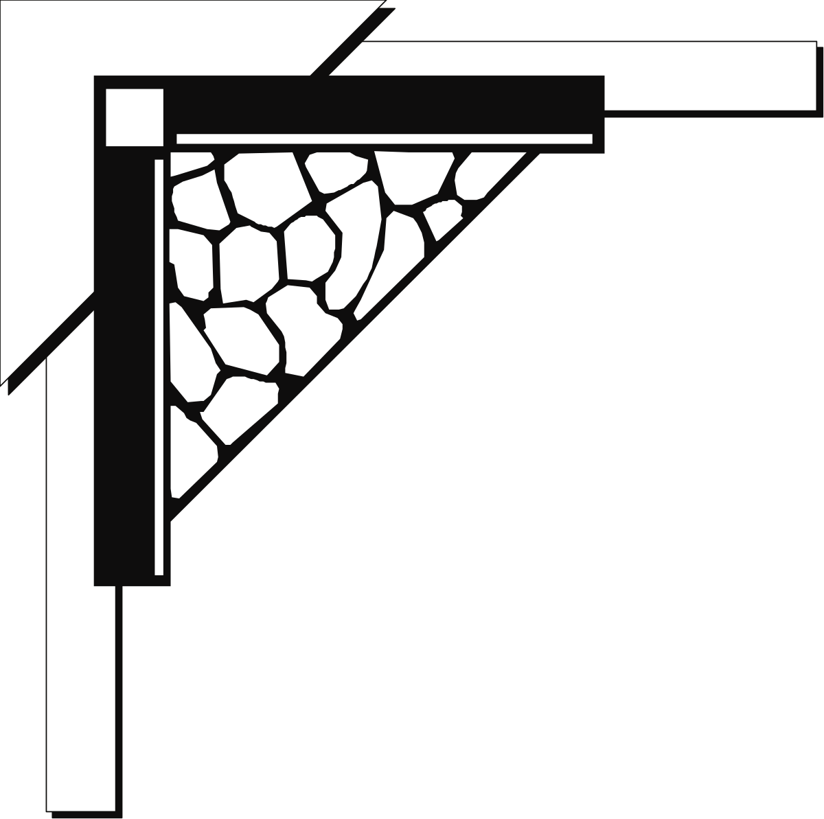 a black and white logo with a stone wall clip art png transparent Borders and Corners: Black and White Stone Wall Logo Clipart