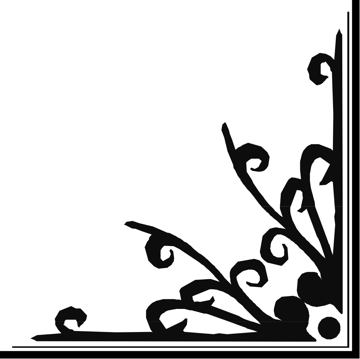 a black and white image of a man with a sword clip art png transparent Black and White Swordman Clipart - Stylish Borders and Corners