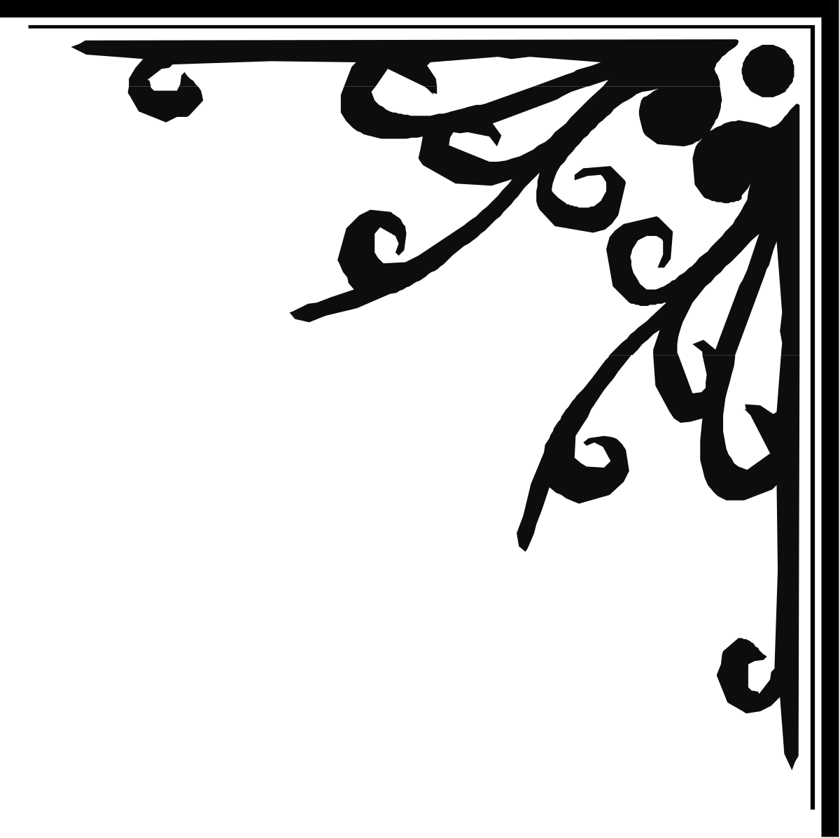 a black and white image of a man with a sword clip art png transparent Black and White Man with Sword Clipart for Borders and Corners