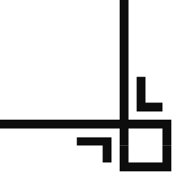 Black and White F Logo Clipart - Elegant Borders and Corners Design