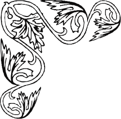 Borders and Corners: White Snake Clipart on Black Background
