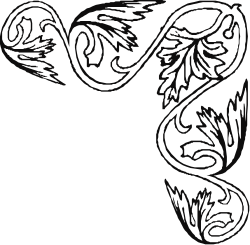 White Snake Clipart with Black Background - Borders and Corners Design