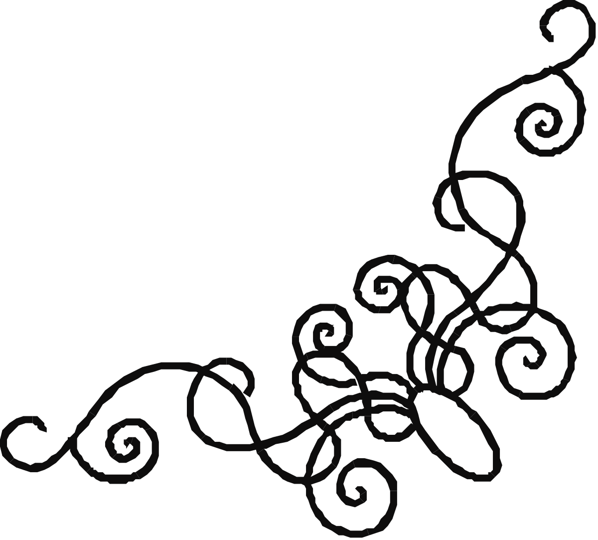Heart Clipart - Black and White Borders & Corners Design