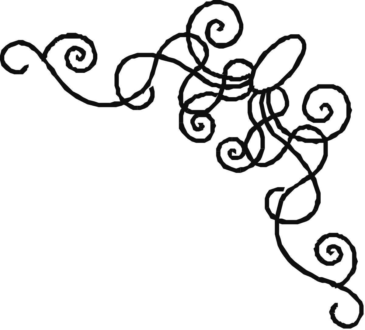Heart Clipart - Elegant Black and White Borders and Corners