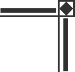 Black and White Street Sign Clipart for Creative Borders and Corners