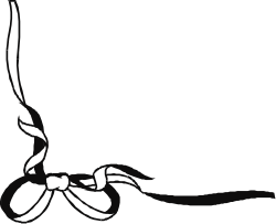 Black and White Silhouette of a Woman with Bow - Elegant Clipart