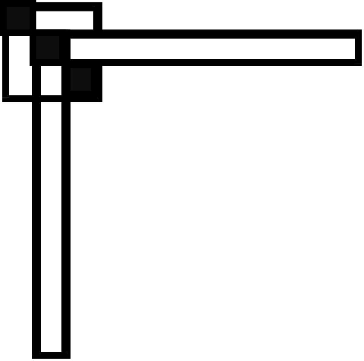 Elegant Black and White Square Borders and Corners Clipart